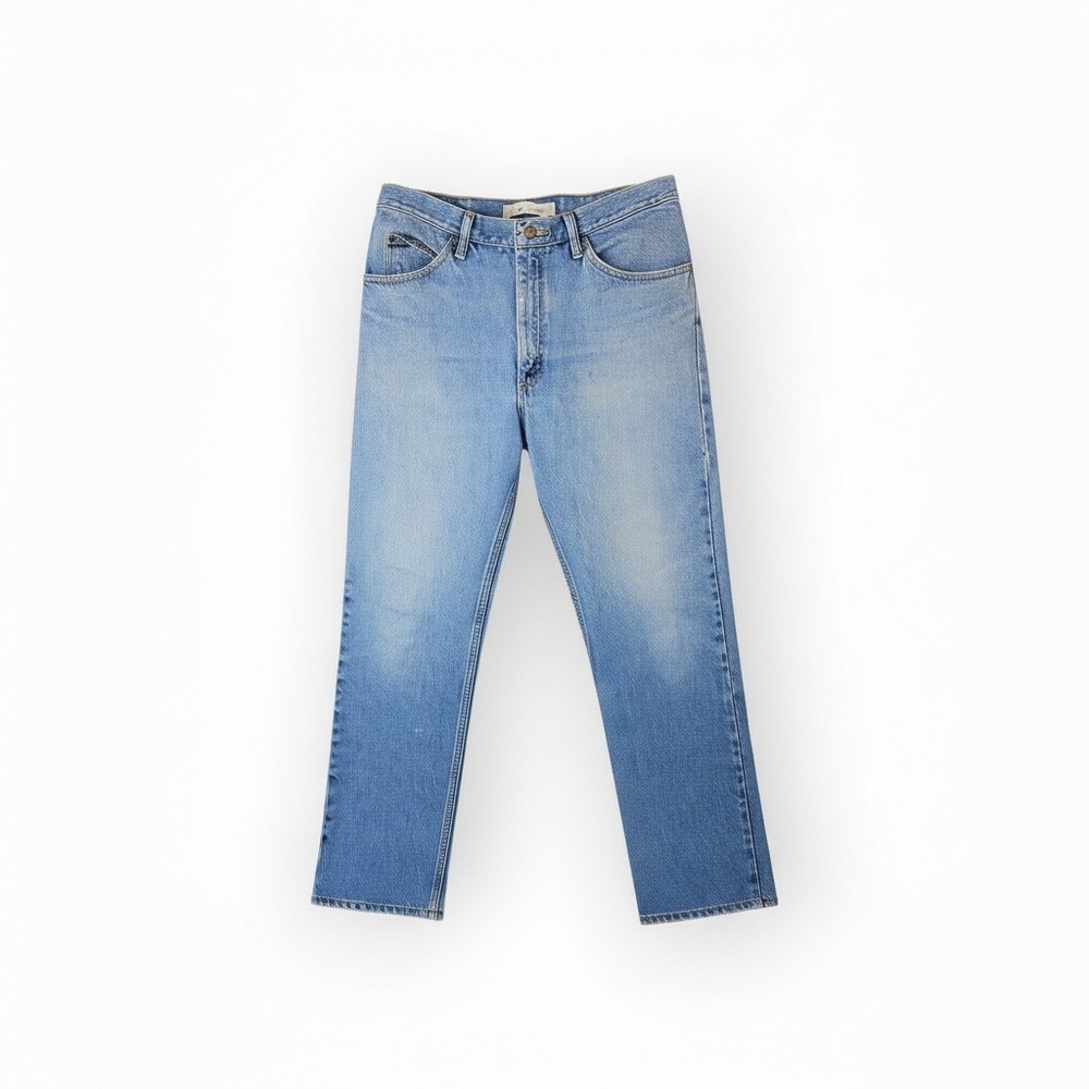 Vintage Lee Regular Fit Light Wash Jeans Mens 36x34 Straight Leg Denim - Picture 1 of 8
